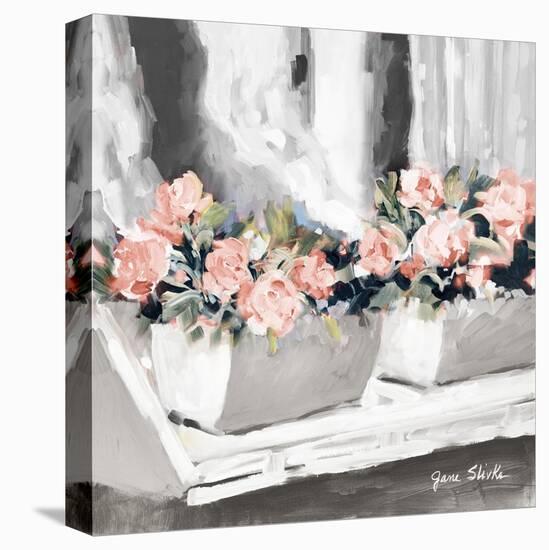Pink Floral Window-Jane Slivka-Stretched Canvas