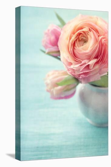 Pink Flowers in a Vase-egal-Premier Image Canvas