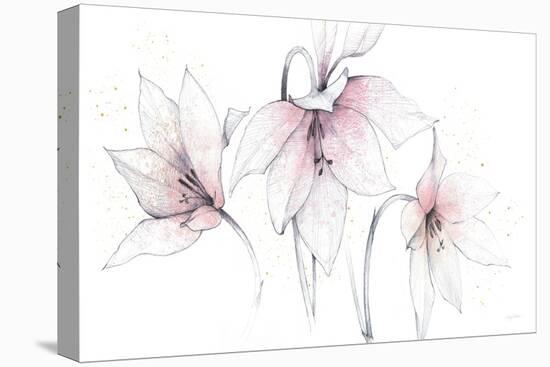 Pink Graphite Floral Trio-Avery Tillmon-Stretched Canvas