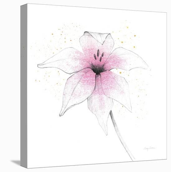 Pink Graphite Flower V-Avery Tillmon-Stretched Canvas