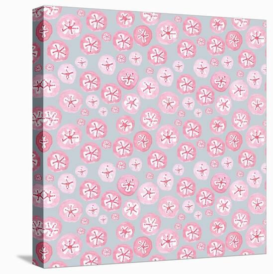 Pink Japanese Flowers on Grey-Effie Zafiropoulou-Premier Image Canvas