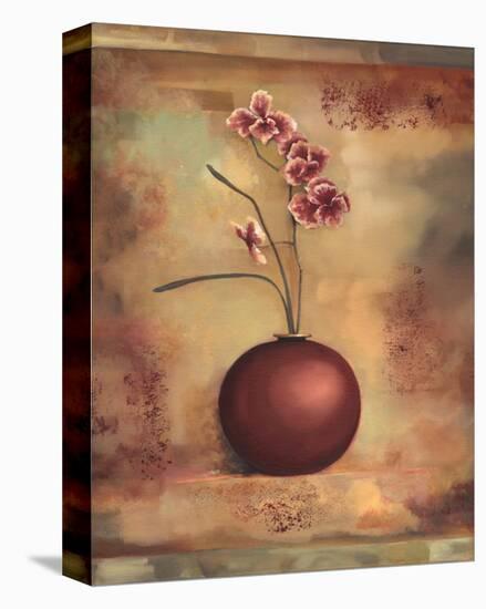 Pink Orchid in Vase I-Louise Montillio-Stretched Canvas