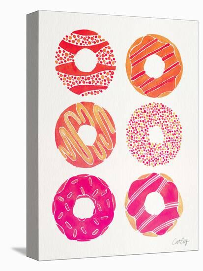 Pink Peach Donuts-Cat Coquillette-Premier Image Canvas