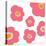 Pink Pop Flowers-Jan Weiss-Stretched Canvas