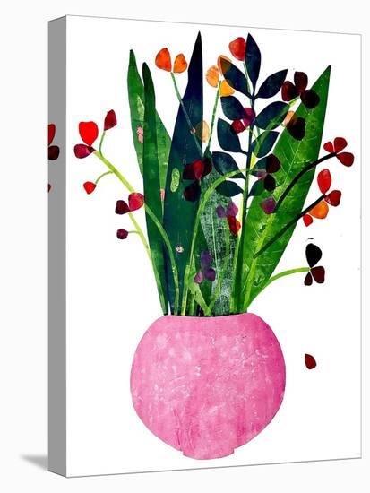 Pink pot , monoprint-Sarah Thompson-Engels-Premier Image Canvas