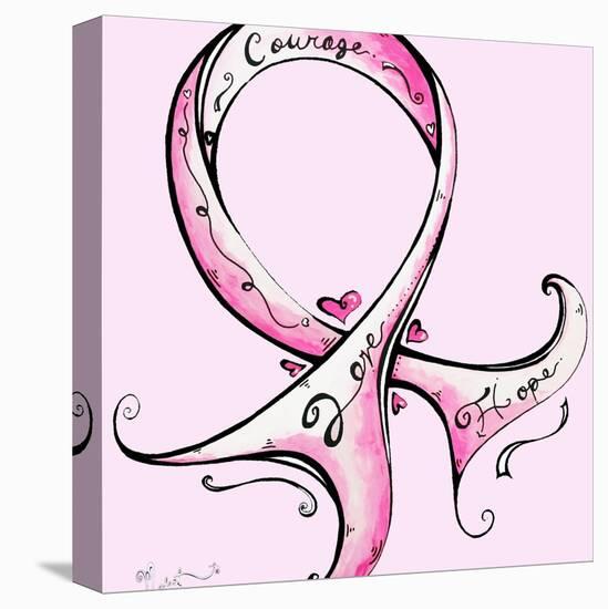 Pink Ribbon Breast Cancer-Megan Aroon Duncanson-Stretched Canvas