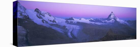 Pink Sky Before Sunrise Over the Lower Theodul Glacier and the Matterhorn Mountain, Swiss Alps-Ruth Tomlinson-Premier Image Canvas