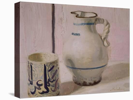 Pink Still Life with Jug (Oil on Canvas)-William Nicholson-Premier Image Canvas