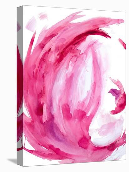 Pink Swirl II-L. Hewitt-Stretched Canvas