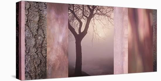 Pink Tree Collage-Cora Niele-Stretched Canvas