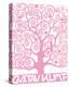 Pink Tree of Life-Gustav Klimt-Stretched Canvas