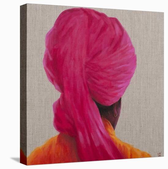 Pink Turban, Orange Jacket, 2014-Lincoln Seligman-Premier Image Canvas
