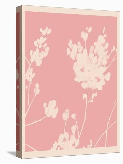 Pink Wildflower Silhouette II-Jacob Green-Stretched Canvas