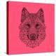 Pink Woolf-Lisa Kroll-Stretched Canvas