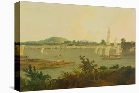 Pinnace Sailing Down the Ganges Past Monghyr Fort, c.1791-Thomas Daniell-Premier Image Canvas