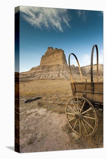 Pioneer Wagon Train Replica, Scottsbluff, Nebraska, USA-Walter Bibikow-Premier Image Canvas