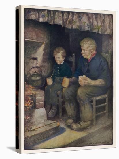 Pip and Joe Gargery-Jessie Willcox-Smith-Stretched Canvas