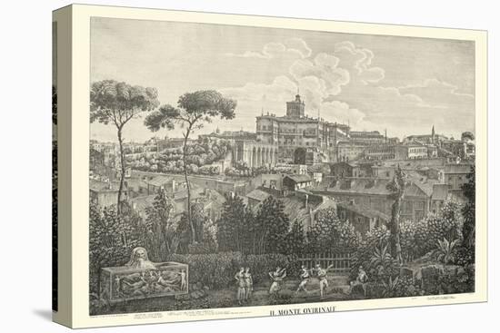 Piranesi View of Rome I natural-Giovanni Battista Piranesi-Stretched Canvas