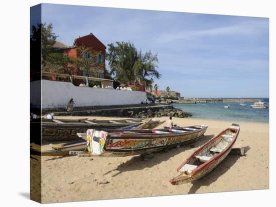 Pirogues (Fishing Boats) on Beach, Goree Island, Near Dakar, Senegal, West Africa, Africa-Robert Harding-Premier Image Canvas