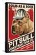 Pitbull - Retro Construction Company Ad-Lantern Press-Stretched Canvas