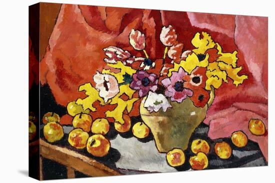 Pitcher, Anemones, Tulips and Apples; Cruche, Anemones, Tulipes Et Pommes, 1937 (Oil on Canvas)-Louis Valtat-Premier Image Canvas