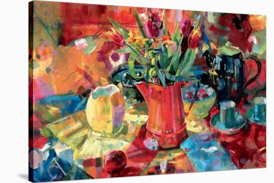 Pitcher of Flowers-Peter Graham-Stretched Canvas