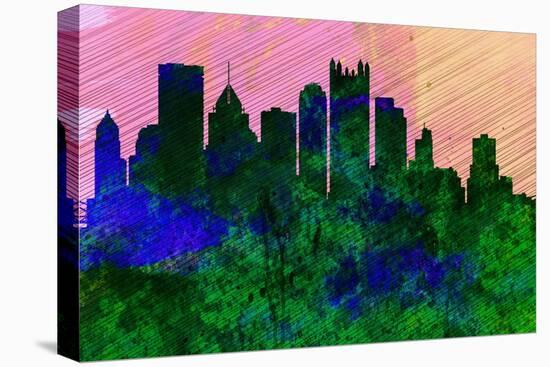 Pittsburgh City Skyline-NaxArt-Stretched Canvas