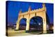 Pittsburgh, Pennsylvania - Old Bridge at Night-Lantern Press-Stretched Canvas