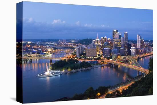 Pittsburgh, Pennsylvania, Skyline from Mt Washington of Downtown City-Bill Bachmann-Premier Image Canvas