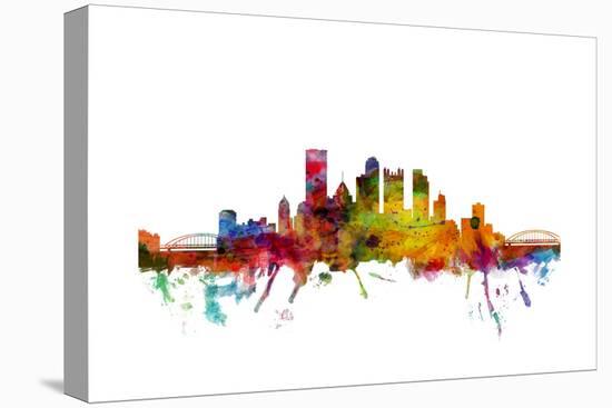 Pittsburgh Pennsylvania Skyline-Michael Tompsett-Stretched Canvas