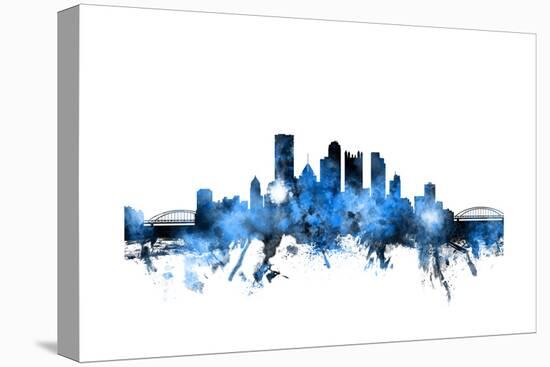 Pittsburgh Pennsylvania Skyline-Michael Tompsett-Stretched Canvas