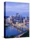 Pittsburgh Skyline and Fort Pitt Bridge over the Monongahela River, Pittsburgh, Pennsylvania, Unite-Richard Cummins-Premier Image Canvas