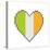 Pixel Block Irish Love Heart-wongstock-Stretched Canvas