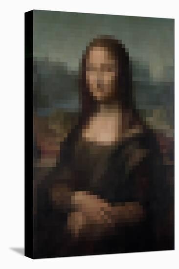 Pixelated Mona Lisa-Studio W-Stretched Canvas