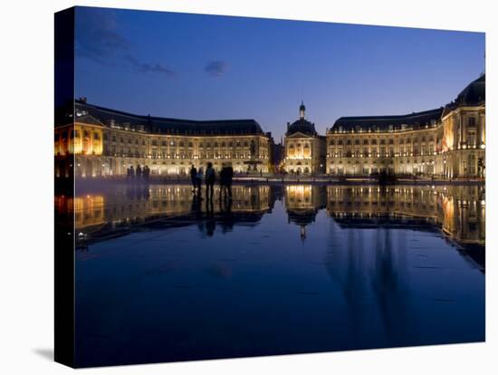 Place De La Bourse at Night, Bordeaux, Aquitaine, France, Europe-Charles Bowman-Premier Image Canvas