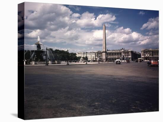 Place de La Concorde with the Ancient Obelisk, Showing Hotel Crillon and the Ministry of the Navy-William Vandivert-Premier Image Canvas