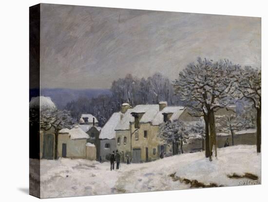 Place du Chenil à Marly, effet de neige-Alfred Sisley-Premier Image Canvas