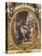 Plafond de la Galerie des Glaces : Protection accordée aux Beaux-Arts-Charles Le Brun-Premier Image Canvas