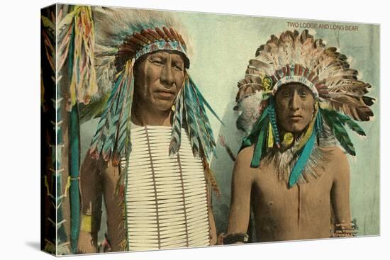 Plains Indian Chiefs, Two Lodge, Long Bear-null-Stretched Canvas