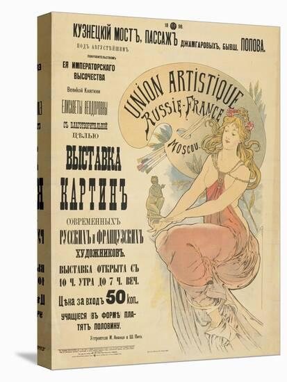 Plakat Fuer Eine Ausstellung Russischer Und Franzoesischer Kuenstler, 1898-Alphonse Mucha-Premier Image Canvas