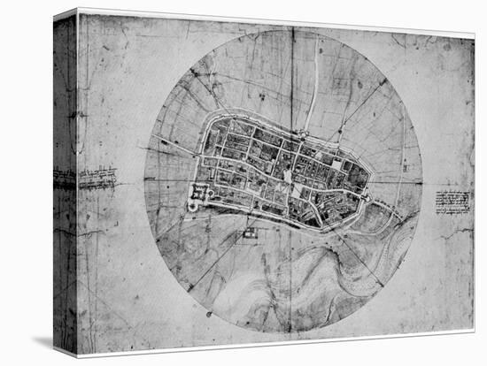 Plan of Imola, Italy, C1502-Leonardo da Vinci-Premier Image Canvas