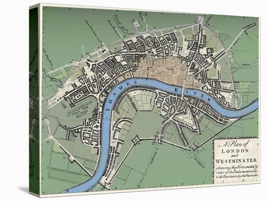 Plan of London and Westminster, 1749 (1903)-Unknown-Premier Image Canvas