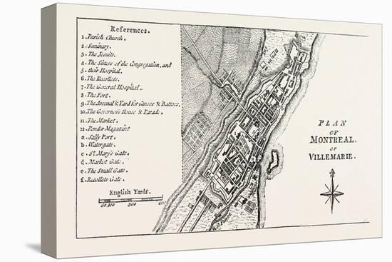 Plan of Montreal, Canada, 1870S-null-Premier Image Canvas