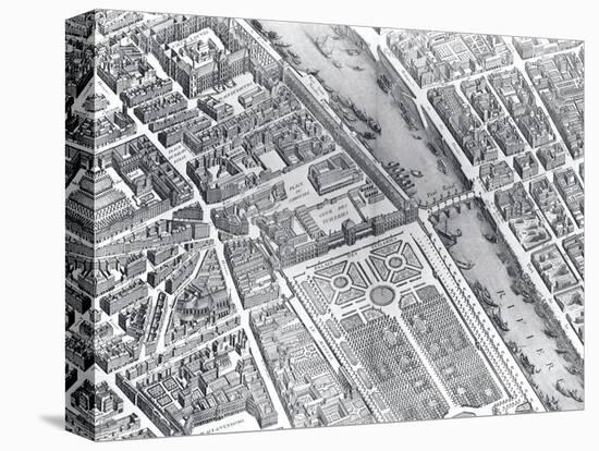 Plan of Paris, 1730 (IV)-Louis Bretez-Stretched Canvas