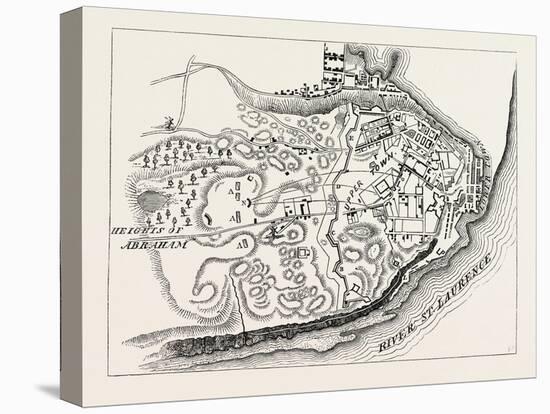 Plan of the Attack on Quebec in 1775, from Thayer's Journal of the Invasion of Canada, 1870S-null-Premier Image Canvas