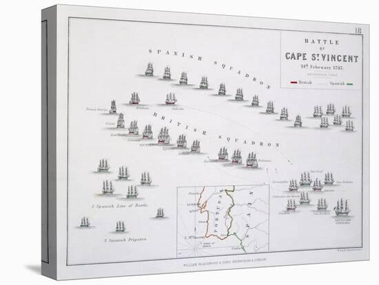 Plan of the Battle of Cape St. Vincent, 14th February 1797, C.1830S (Engraving)-Alexander Keith Johnston-Premier Image Canvas