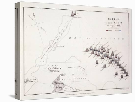 Plan of the Battle of the Nile, 1st August 1798, C.1830S (Engraving)-Alexander Keith Johnston-Premier Image Canvas