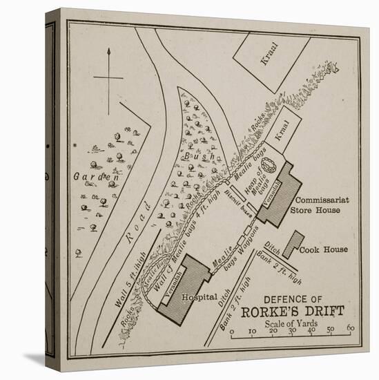 Plan of the Defence of Rorke's Drift-English School-Premier Image Canvas