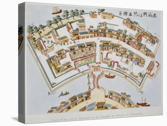 Plan of the Dutch Factory in the Island of Desima, at Nagasaki, Book from Illustrations of Japan ..-Isaac Titsingh-Premier Image Canvas