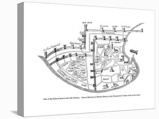 Plan of the Town of Acre, Palestine, 14th Century-null-Premier Image Canvas